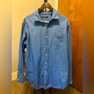 Denim Cremieux Classics Long Sleeve button top. Size XL